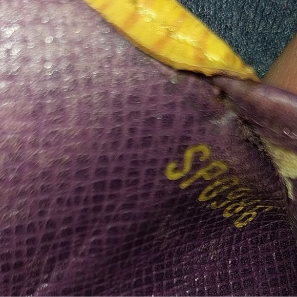Vintage Louis Vuitton Yellow & Purple Epi Leather Elise Wallet - Picture 6 of 8